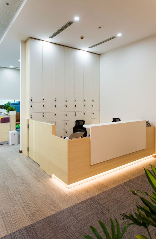 Recepção e portaria em ambiente corporativo